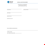 Payroll Exception Report example document template