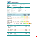 Free Business Credit Report example document template 