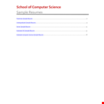 Sample Engineering Resume for Fresher - University Design, Computer Science | Carnegie example document template