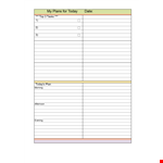 Effective Daily Planner Template - Organize Your Day example document template