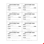 Custom Raffle Ticket Templates for Phone and Online Raffles example document template