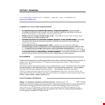 Contract Work Resume Sample example document template