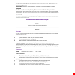 Server Resume Examples example document template