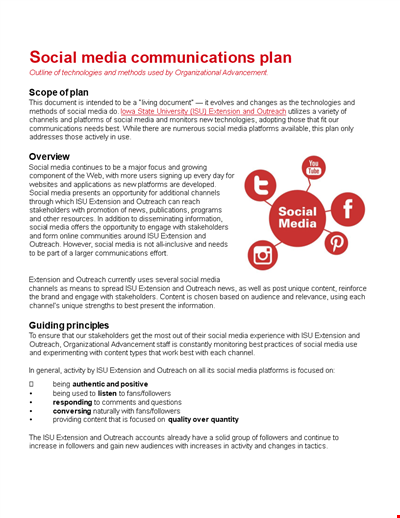 Social Media Communication Plan