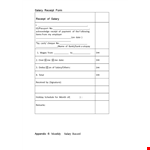 Salary Receipt Format - Create Customized Receipts for Employer Payments example document template 