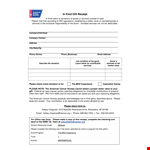 In Kind Gift Receipt example document template 