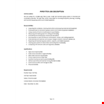 Pipefitter Job Description example document template