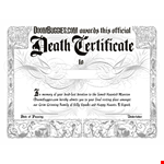 Create Professional Death Certificates with Our Printable Death Certificate Template example document template