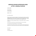 Graphics Design Supervisor cover letter example document template