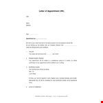 Permanent Employee Appointment: Company, Leave, and Appointment Details example document template