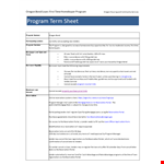 Program Term for Oregon Lender Reservation Program example document template