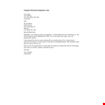 Employee relocation Resignation Letter example document template