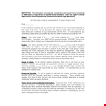 Exempt Employee Employement Agreement Letter Lsdfrrz example document template