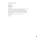 Medical Resignation Letter Example example document template