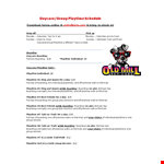 Playtime Schedule example document template