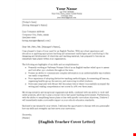 Experienced English Teacher and Manager - Professional Resume example document template