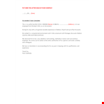 Service Letter Format Template example document template