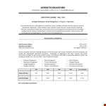 Executive Level Resume Sample example document template