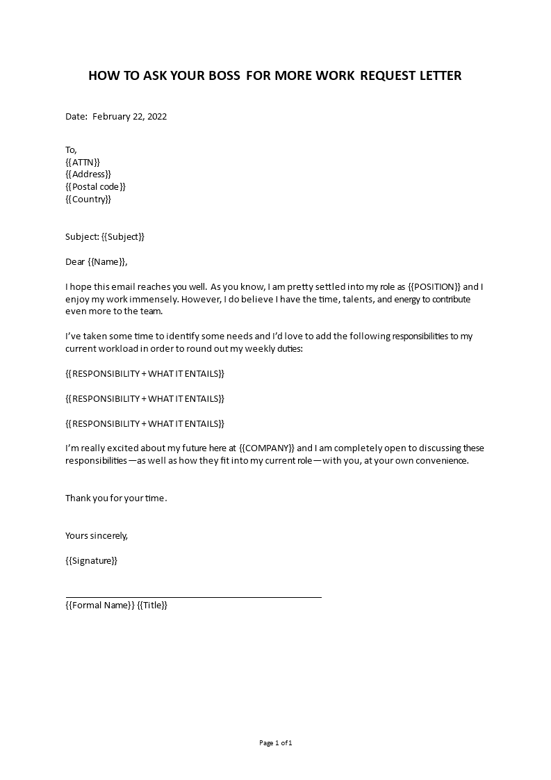 increase workload request letter Main Image increase workload request letter