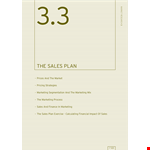 Personal Sales Business Plan Template - Boost Your Sales in a Month with an Affordable Price example document template