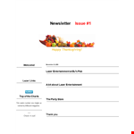 Entertainment Newsletter Template - Happy Lazer Issue example document template