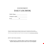 Daily Log Book Template example document template