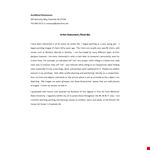 Short Artist Statement Example example document template