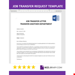 Transferring to another department example document template