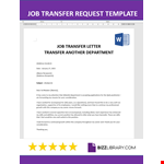 Transferring to another department example document template 