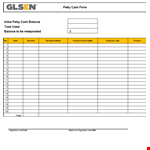 Track Your Petty Cash with Our Easy-to-Use Log - Total, Balance & Record Every Transaction example document template