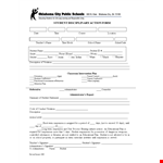 Effective Disciplinary Action Forms for School example document template