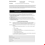 Rental Term example document template