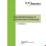 Technology Cost Benefit Analysis Template example document template 