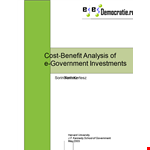 Technology Cost Benefit Analysis Template example document template