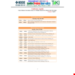 Free Conference Agenda Format example document template