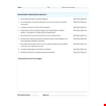 Psychotropic Medication Checklist for Diagnosis and Medications example document template