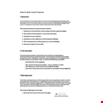 Project Grant Proposal Template - Get Approved with Comprehensive Proposal and Cost Analysis example document template