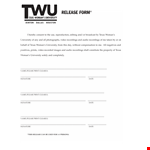 Printable Photo Release Form for Women - Sign and Release Rights example document template