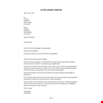 Letter Format Sample example document template