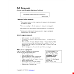 Custom Job Proposal Template for Employers and Job Seekers - Boost Your Business Now example document template