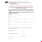 Systemwide Work Order example document template