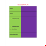 Use Case Template - Simplify Your Process With Our Customizable Templates example document template