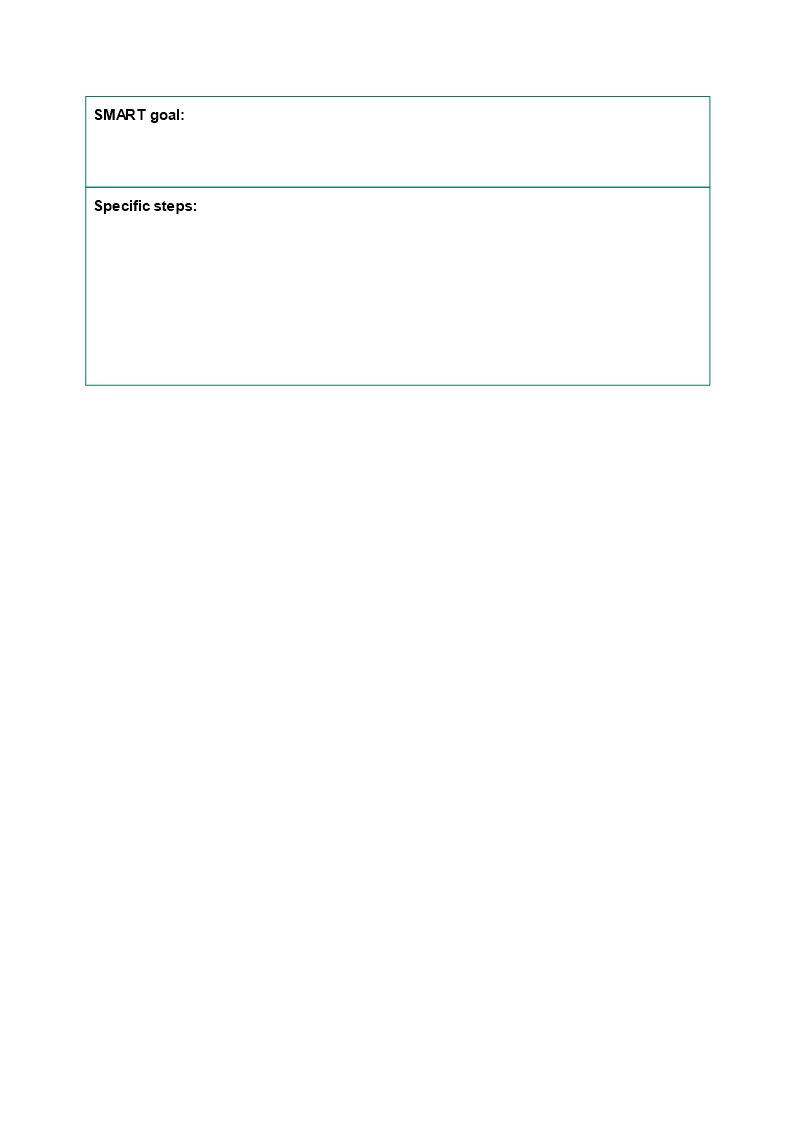 smart goals template form example