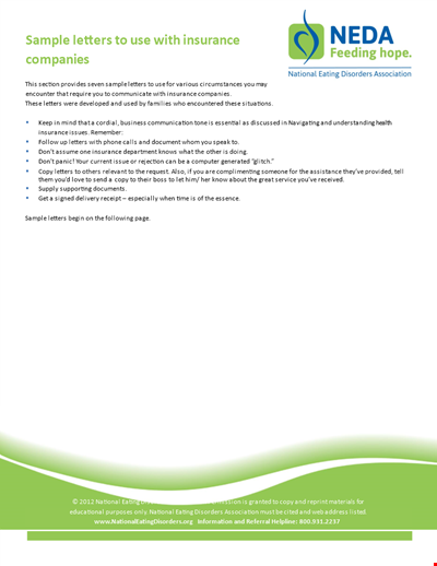 Medical Insurance Complaint Letter Template