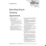 House Rental example document template 