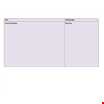 Create Engaging Visual Storyboards with Our Templates | Document Number | Description example document template