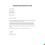 Inquiry Letter Example example document template 