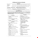 Conference Agenda Schedule example document template