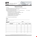 Cash Voucher example document template 