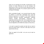 Salary Negotiation Letter | Tips to Negotiate Your Salary | Thank You for the Employment Offer example document template